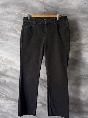 Massimo Dutti Black Straight Leg Jeans
